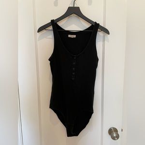 Madewell - Full Coverage Bottom Body Suit - Cotton - Black - Size Medium